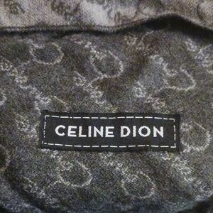 Celine Dion 2019 Courage Tour. Two Tone Gray Patterned Cashmere Fabric Scarf.